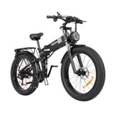 Ridstar H26 Pro Electric Bike - 1000W Motor 48V23Ah Battery 26" Tires Hydraulic Oil Disc Brakes - Black